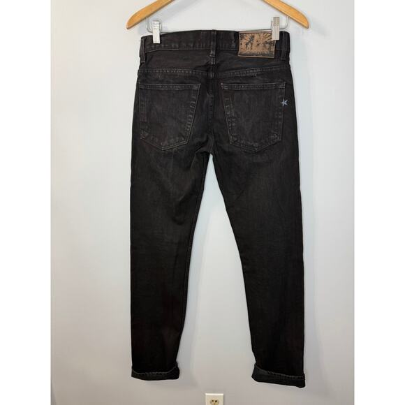 Brave Star Jeans Selvage Black Mens 28x35 The Slim Straight Button Fly Made USA - Picture 9 of 13